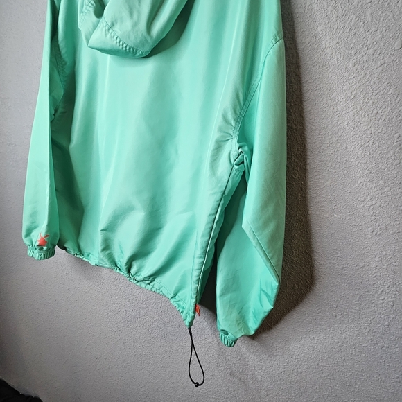 Dutch Bros Hoodie Mens Medium Pullover Logo Windbreaker Pouch Green Yellow - Picture 16 of 16